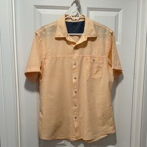 IZOD Saltwater short sleeve in peach color -  Button-Up Shirt - Men